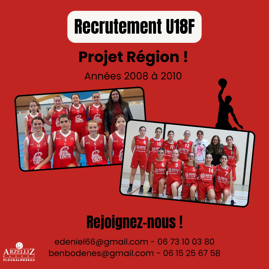 U18F : recrutement projet région 2025-2026